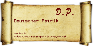 Deutscher Patrik névjegykártya